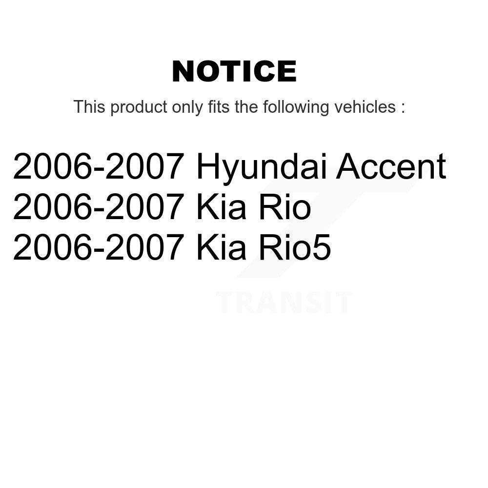 Front Rear Brake Caliper Left Right Side Kit For 2006-2007 Hyundai Accent Kia Rio5 Rio KBC-100537 - Image 2