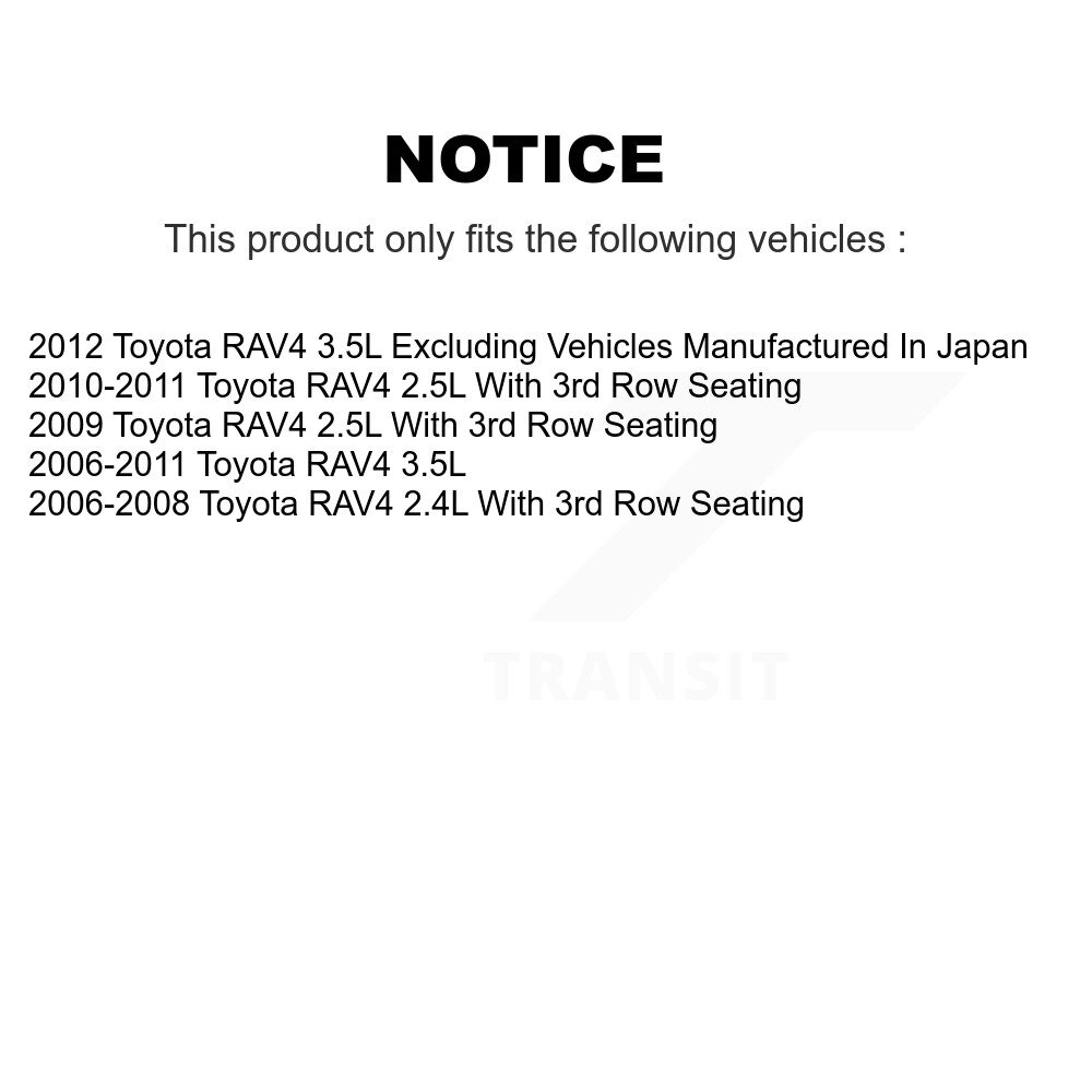 Front Rear Disc Brake Caliper Left Right Side (Driver Passenger) Kit For Toyota RAV4 KBC-100547 - Image 2