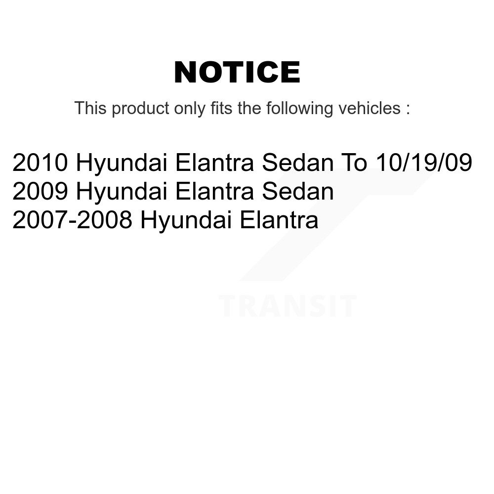 Front Rear Disc Brake Caliper Left Right Side (Driver Passenger) Kit For Hyundai Elantra KBC-100558 - Image 2