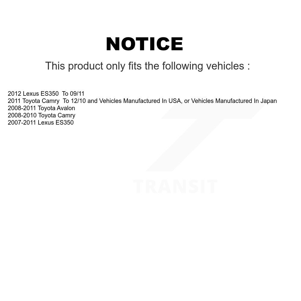 Front Rear Disc Brake Caliper Left Right Side Kit For Toyota Camry Lexus ES350 Avalon KBC-100585 - Image 2