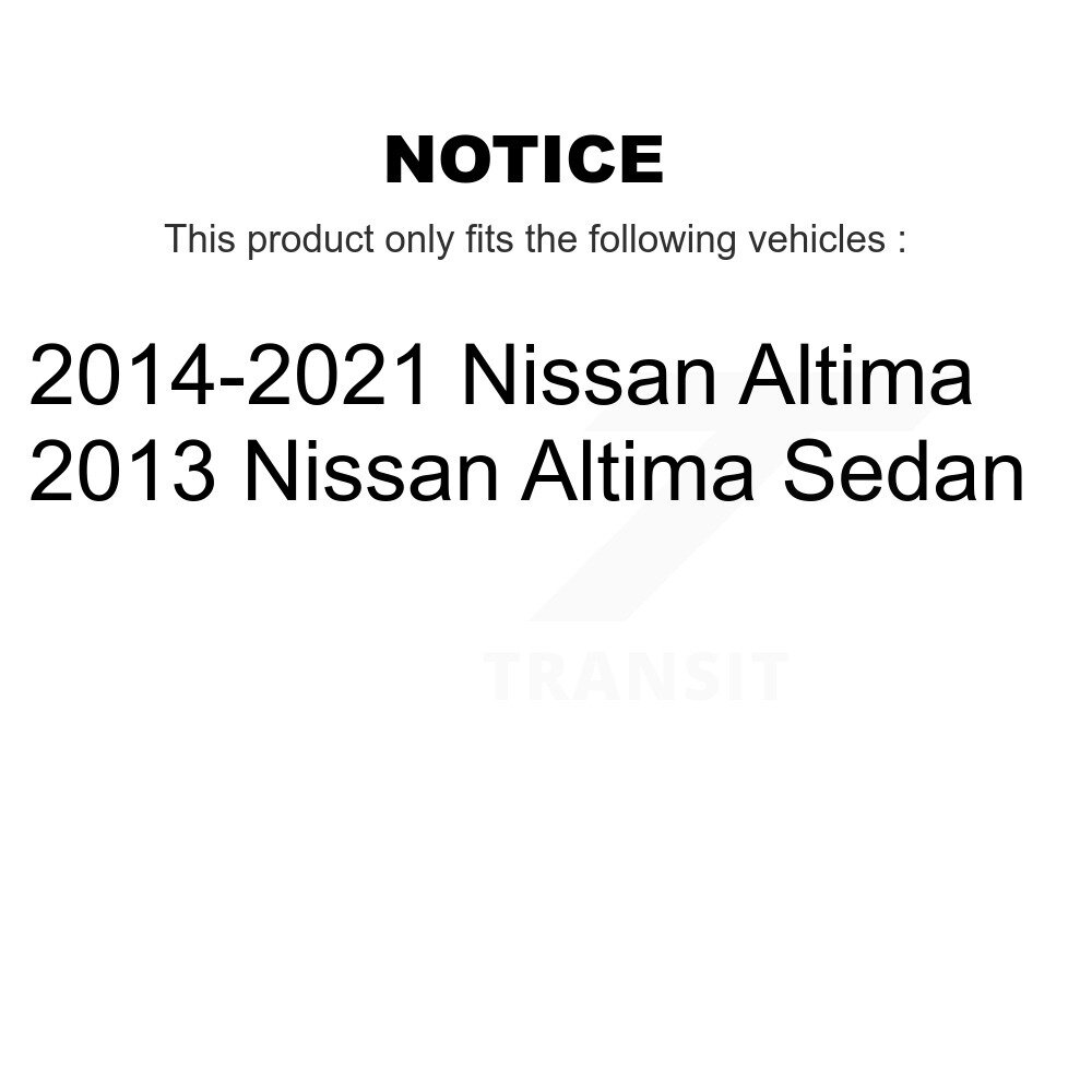 Front Disc Brake Caliper Rotors And Ceramic Pads Kit For Nissan Altima KC8-100001C - Image 2