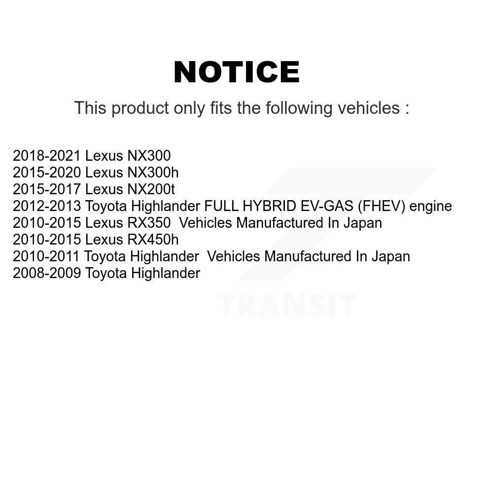 Front Brake Caliper Rotor Ceramic Pad Kit For Lexus RX350 Toyota Highlander NX300 NX200t KC8-100007C - Image 2