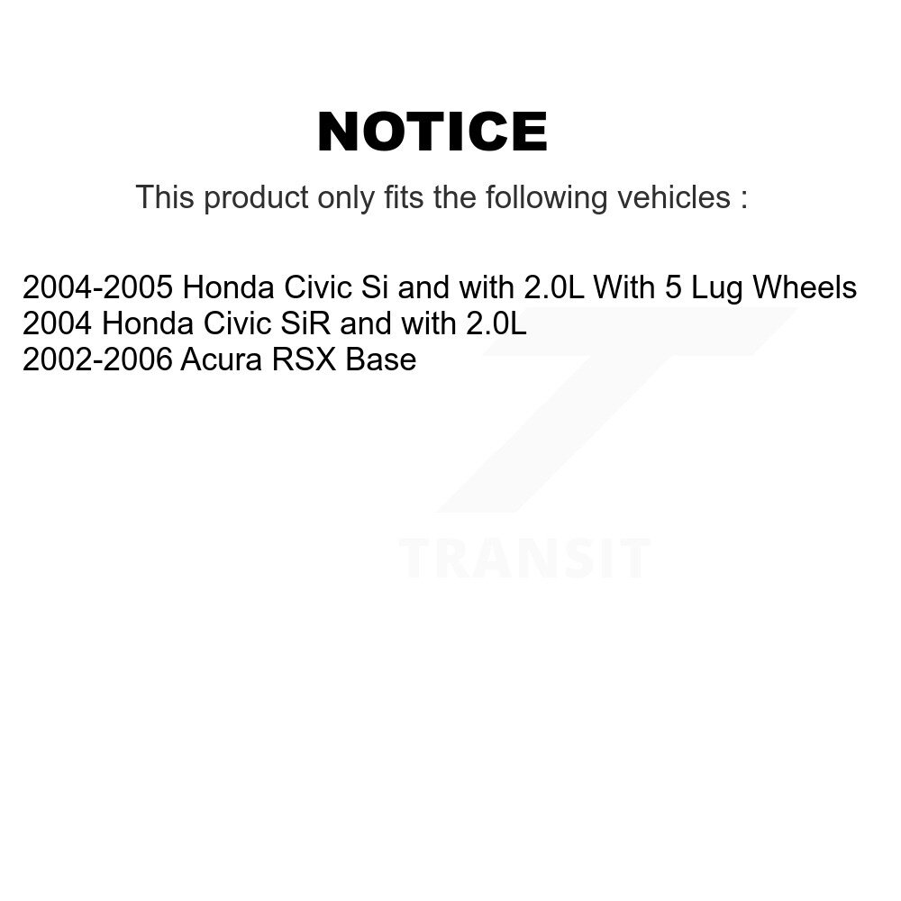 Front Disc Brake Caliper Rotors And Ceramic Pads Kit For Honda Civic Acura RSX KC8-100010C - Image 2