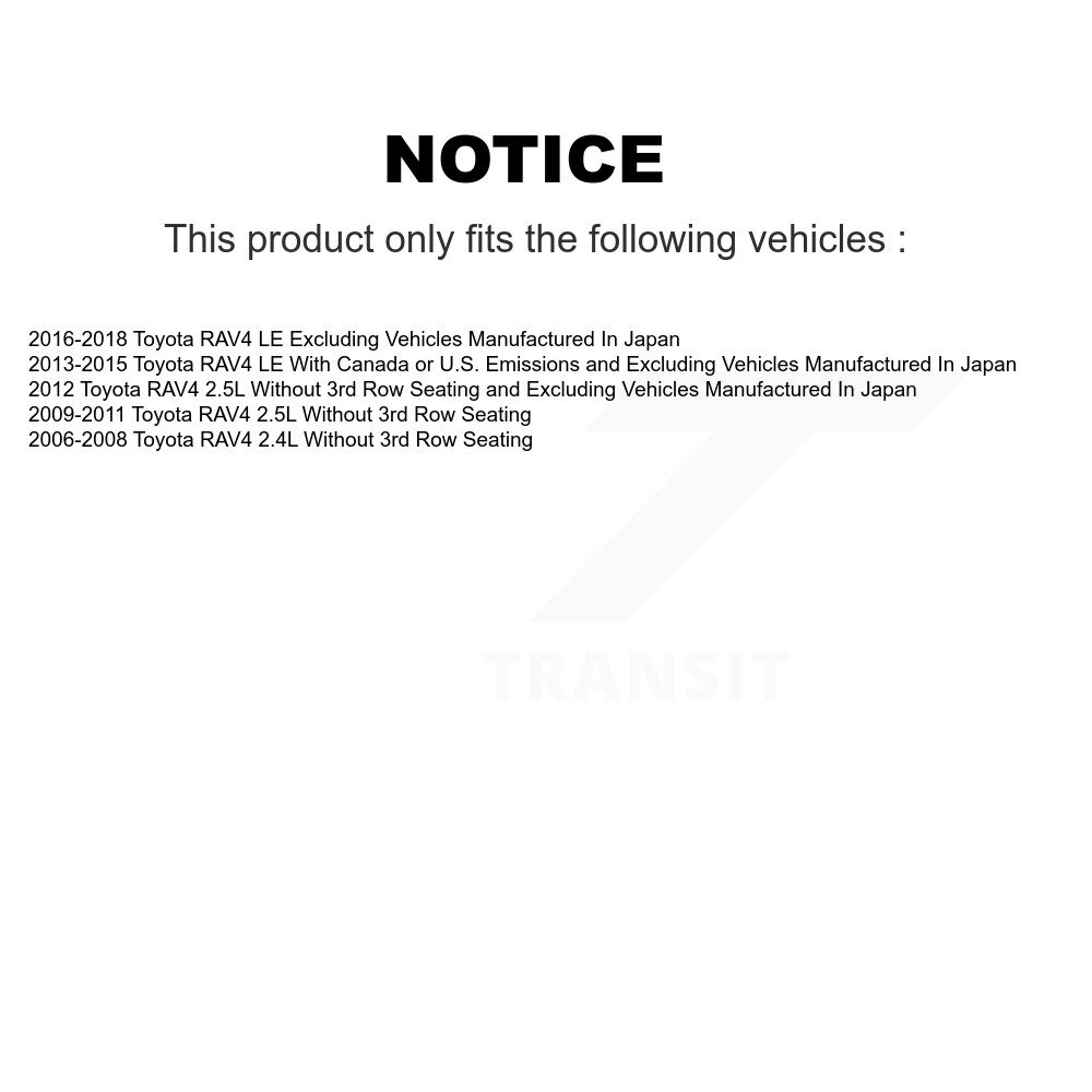 Front Disc Brake Caliper Rotors And Ceramic Pads Kit For Toyota RAV4 KC8-100013C - Image 2