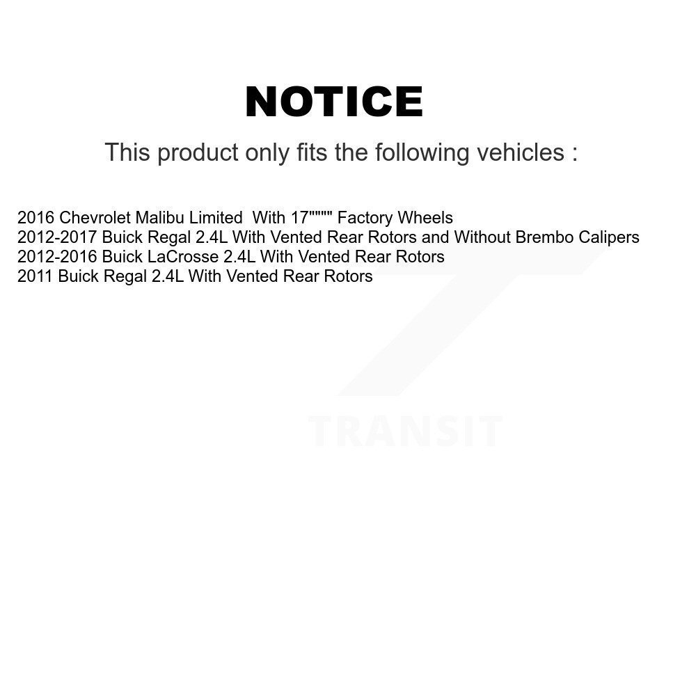 Front Disc Brake Caliper Rotor Ceramic Pad Kit For Buick Regal LaCrosse Chevrolet Malibu KC8-100021C - Image 2