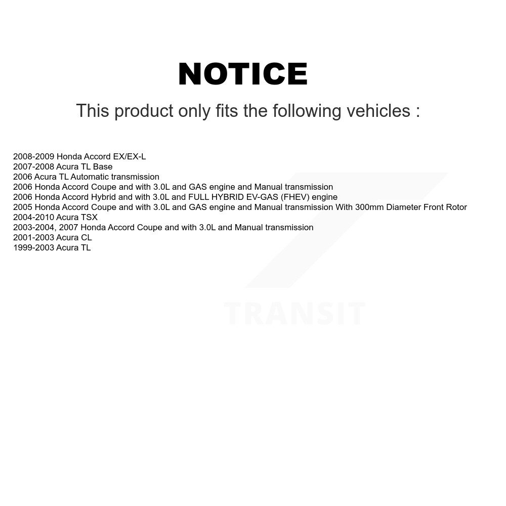Front Disc Brake Caliper Rotors And Ceramic Pads Kit For Honda Accord Acura TSX TL CL KC8-100084C - Image 2