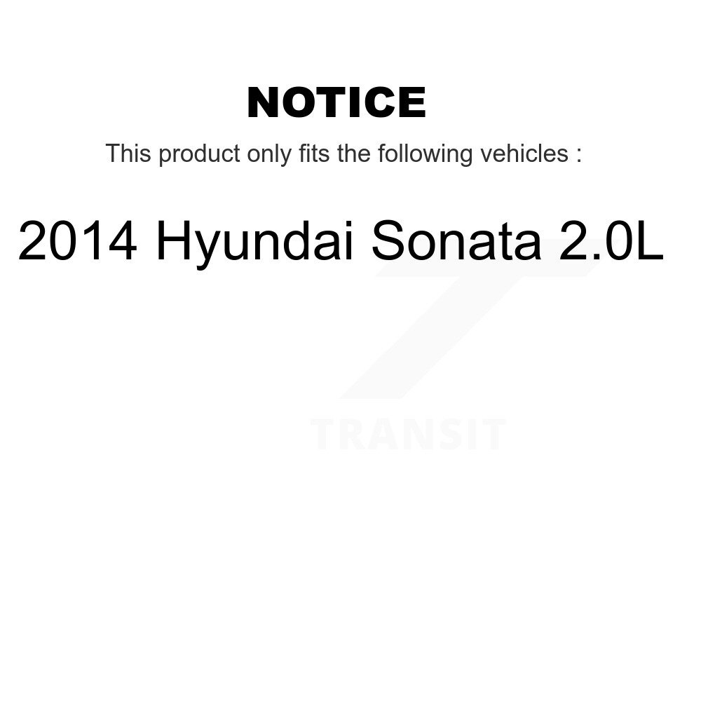 Front Disc Brake Caliper Rotors And Ceramic Pads Kit For 2014 Hyundai Sonata 2.0L KC8-100101C - Image 2