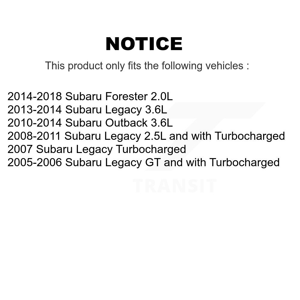 Front Disc Brake Caliper Rotors And Ceramic Pads Kit For Subaru Forester Outback Legacy KC8-100107C - Image 2