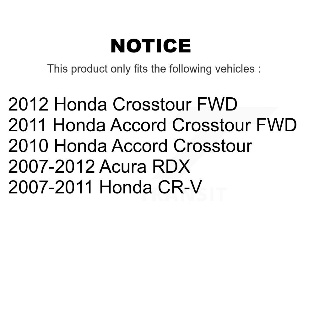 Front Disc Brake Caliper Rotor Ceramic Pad Kit For Honda CR-V Acura RDX Accord Crosstour KC8-100113C - Image 2