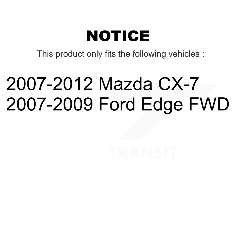 Front Disc Brake Caliper Rotors And Ceramic Pads Kit For Mazda CX-7 Ford Edge KC8-100123C - Image 2