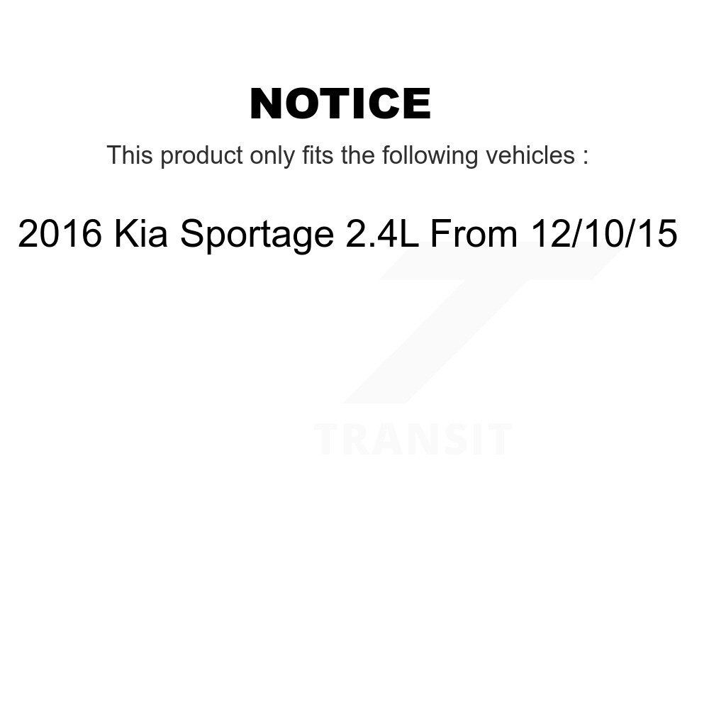 Front Disc Brake Caliper Rotors Ceramic Pad Kit For 2016 Kia Sportage 2.4L From 12 10 15 KC8-100131C - Image 2