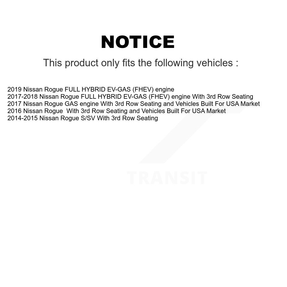 Front Disc Brake Caliper Rotors And Ceramic Pads Kit For Nissan Rogue KC8-100187C - Image 2