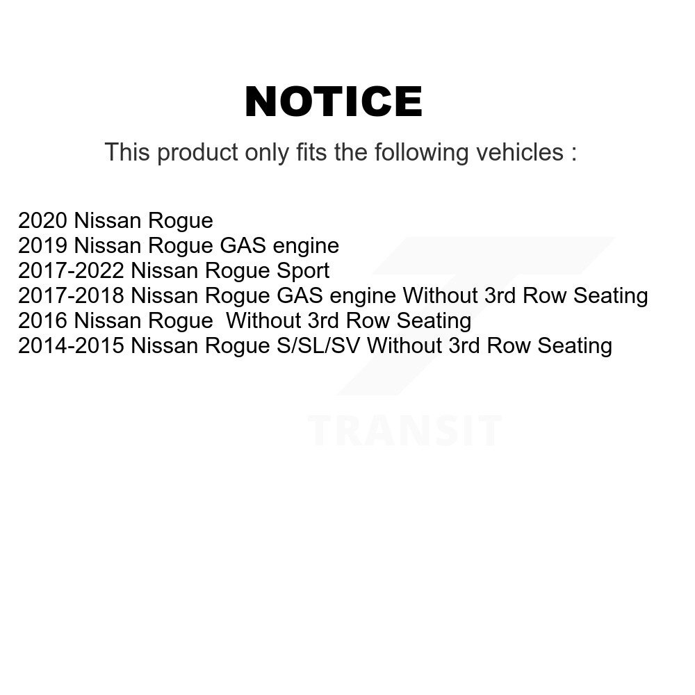Front Disc Brake Caliper Rotors And Ceramic Pads Kit For Nissan Rogue Sport KC8-100188C - Image 2