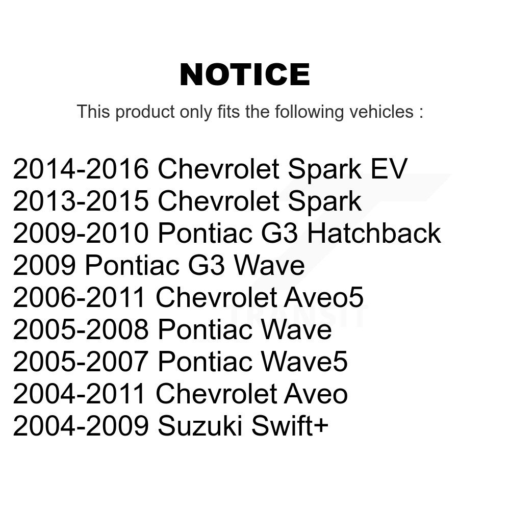 Front Brake Caliper Rotor Ceramic Pad Kit For Chevrolet Aveo Pontiac Aveo5 Wave Spark G3 KC8-100191C - Image 2