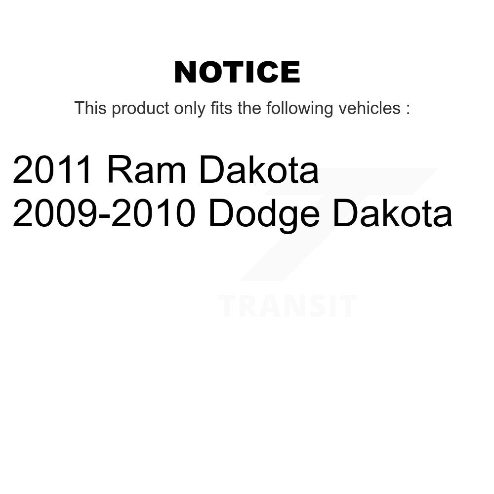 Front Disc Brake Caliper Rotors And Ceramic Pads Kit For Dakota Dodge Ram KC8-100198C - Image 2