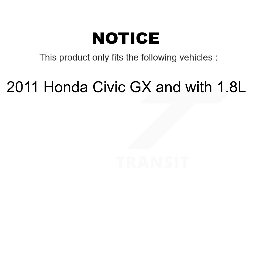 Front Disc Brake Caliper Rotors And Ceramic Pads Kit For 2011 Honda Civic GX with 1.8L KC8-100208C - Image 2