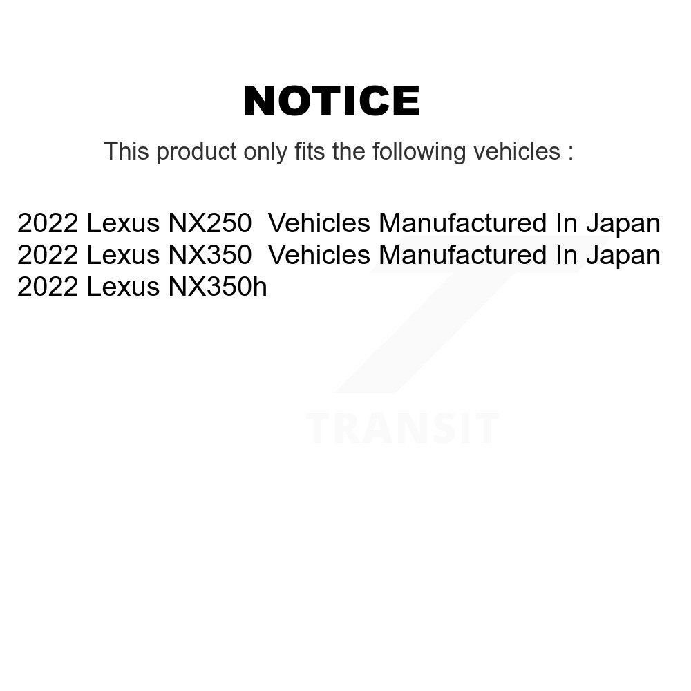 Front Disc Brake Caliper Rotors And Ceramic Pads Kit For 2022 Lexus NX350h NX350 NX250 KC8-100219C - Image 2