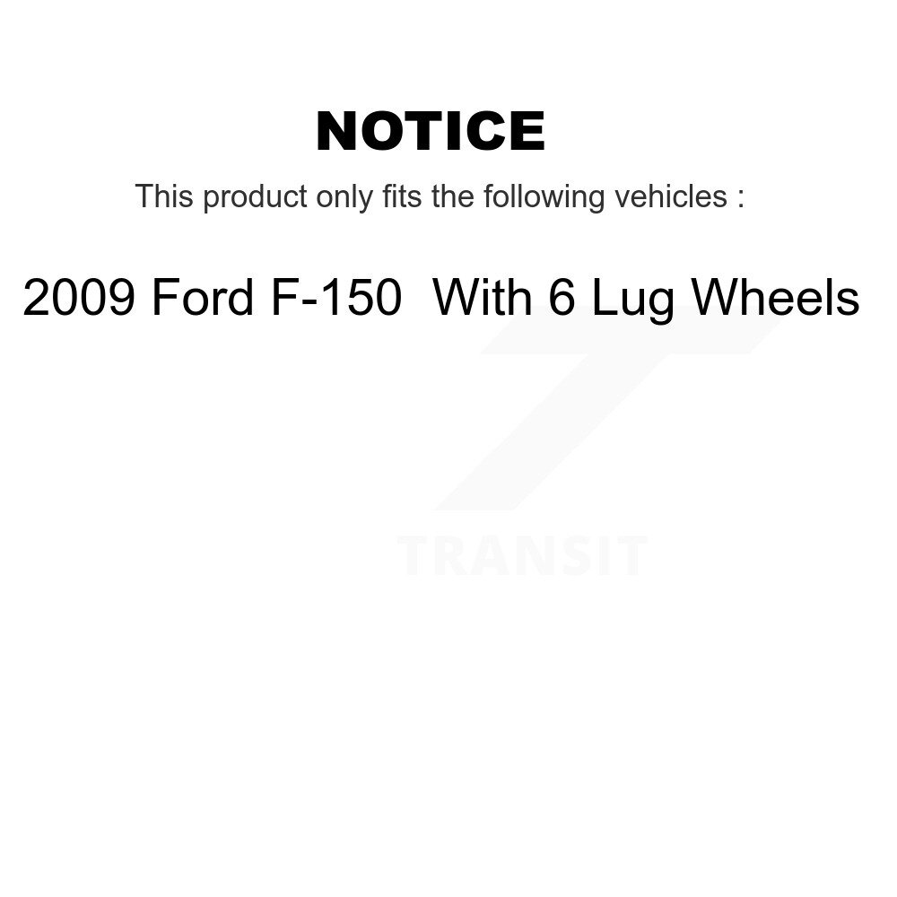 Front Disc Brake Caliper Rotor And Ceramic Pad Kit For 2009 Ford F-150 With 6 Lug Wheels KC8-100234C - Image 2