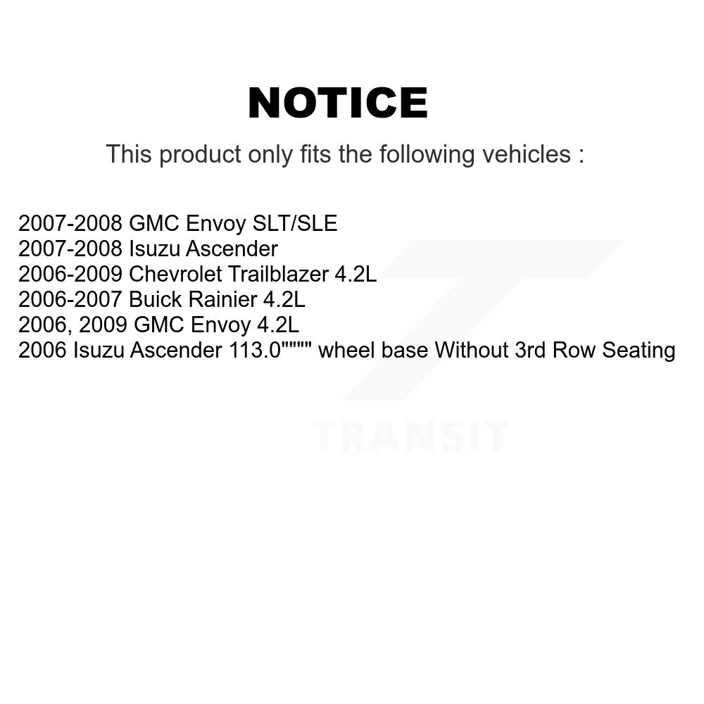 Front Disc Brake Caliper Rotor Ceramic Pad Kit For Chevrolet Trailblazer GMC Envoy Buick KC8-100309C - Image 2
