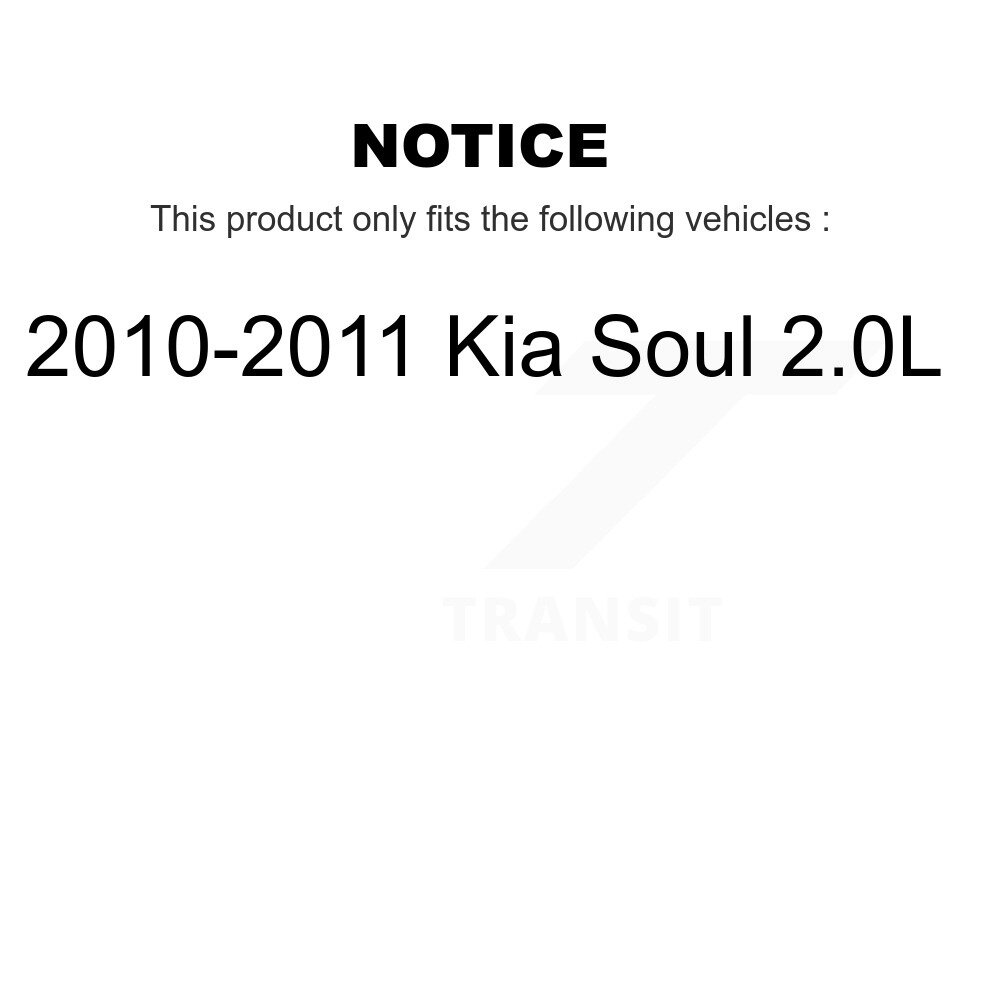 Front Disc Brake Caliper Rotors And Ceramic Pads Kit For 2010-2011 Kia Soul 2.0L KC8-100320C - Image 2