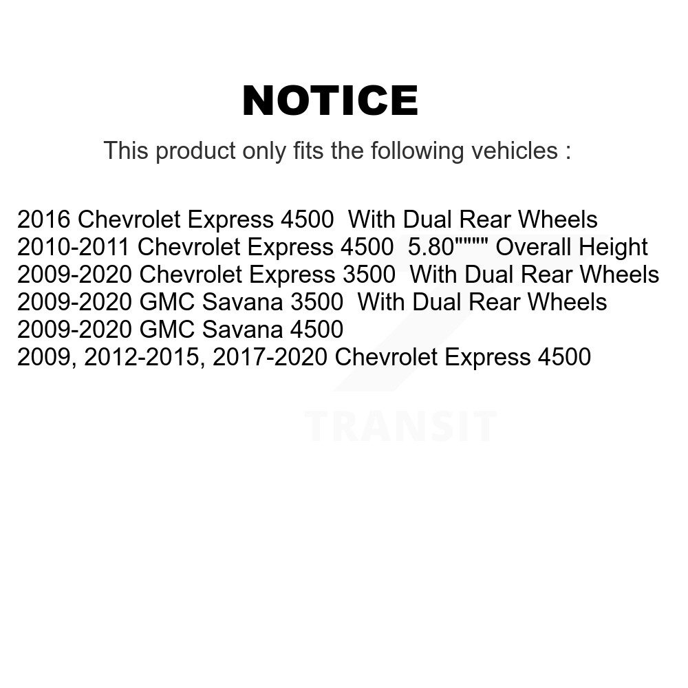 Rear Disc Brake Caliper Rotor Ceramic Pad Kit For GMC Savana 3500 Chevrolet Express 4500 KC8-100367C - Image 2