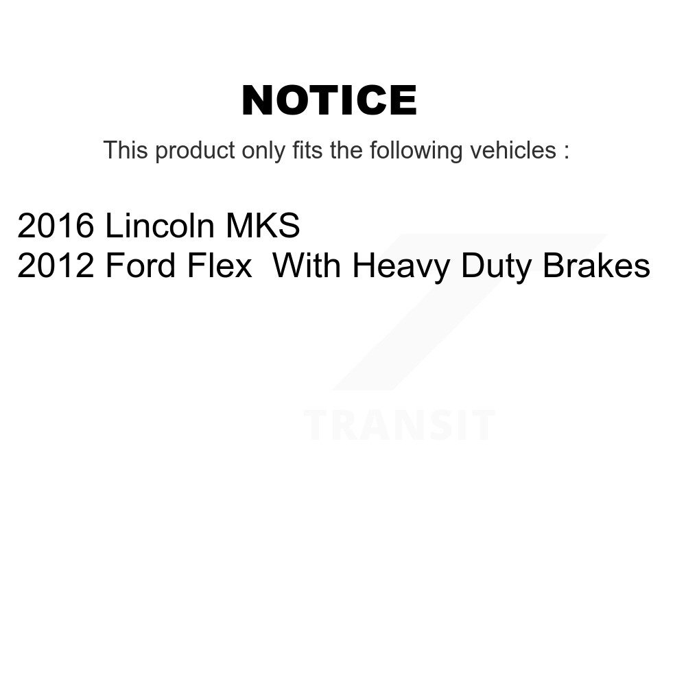 Rear Disc Brake Caliper Rotors And Ceramic Pads Kit For Ford Flex Lincoln MKS KC8-100382C - Image 2