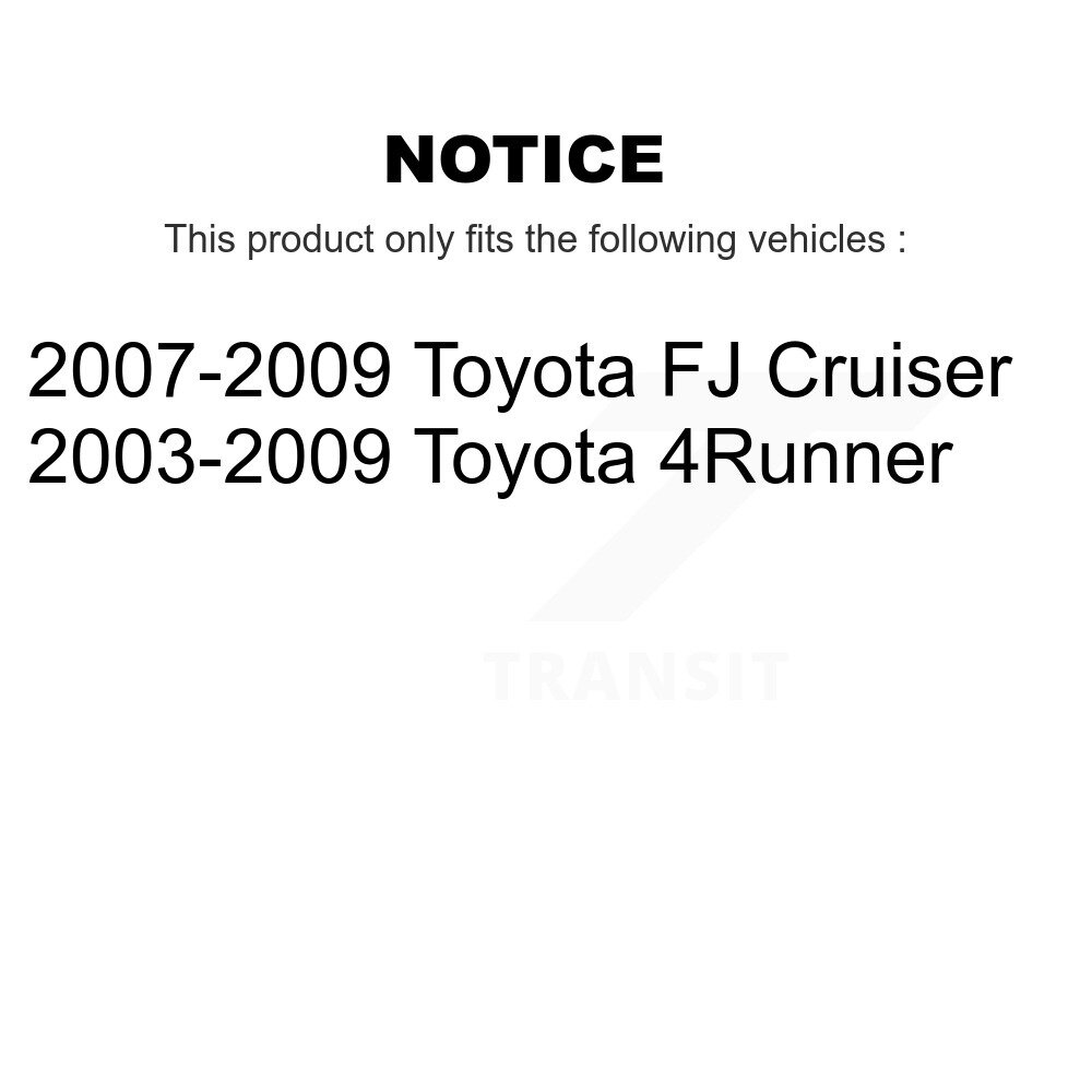 Rear Disc Brake Caliper Rotors And Ceramic Pads Kit For Toyota 4Runner FJ Cruiser KC8-100392C - Image 2