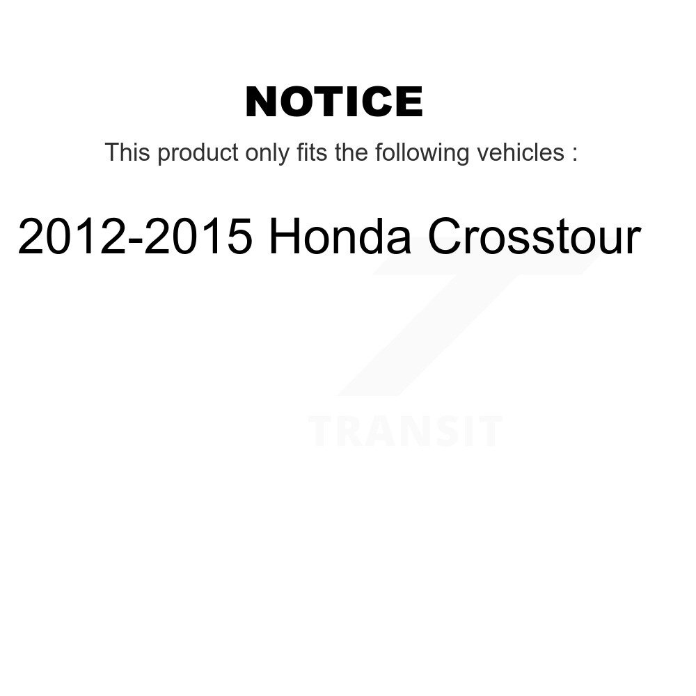 Rear Disc Brake Caliper Rotors And Ceramic Pads Kit For 2012-2015 Honda Crosstour KC8-100414C - Image 2