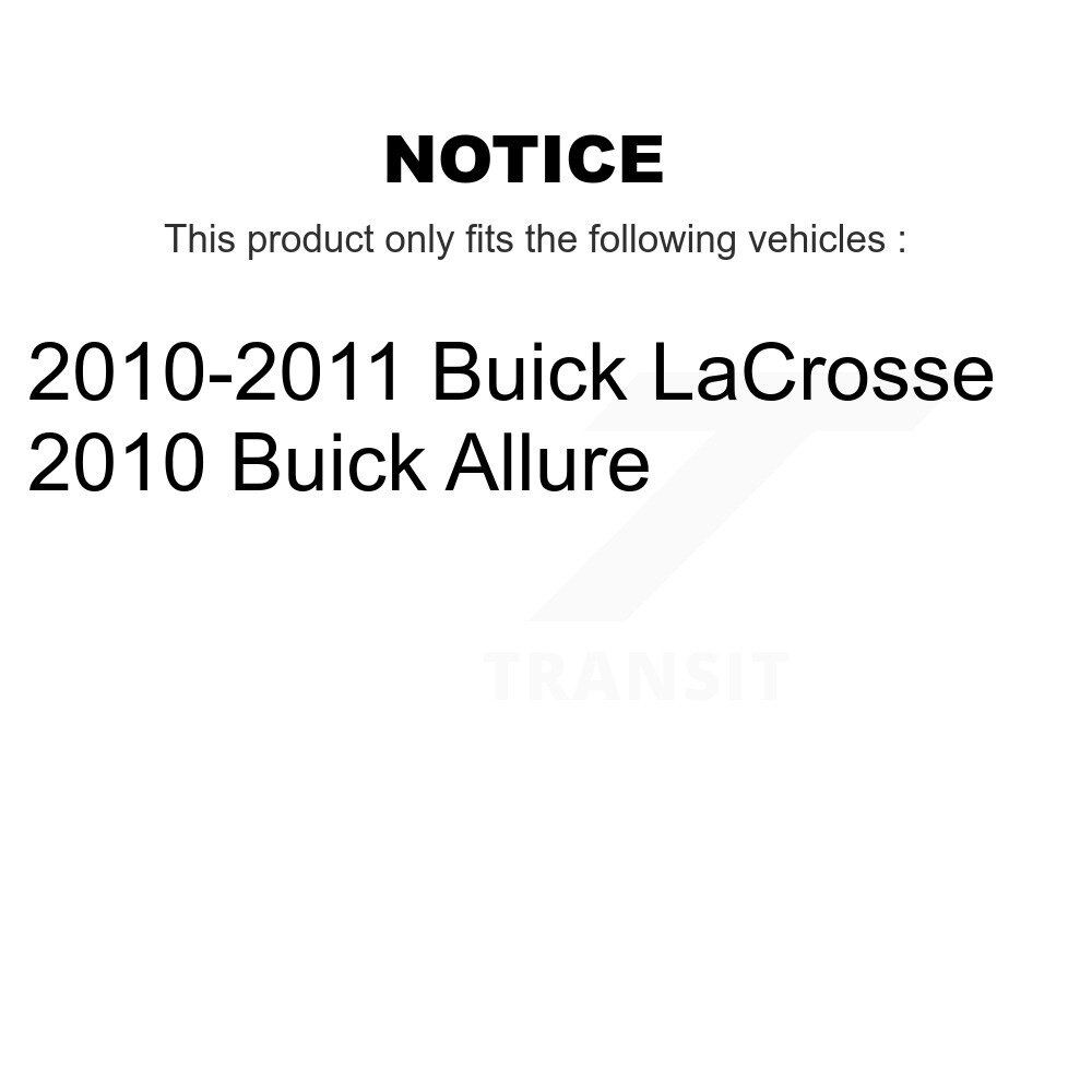 Rear Disc Brake Caliper Rotors And Ceramic Pads Kit For Buick LaCrosse Allure KC8-100472C - Image 2