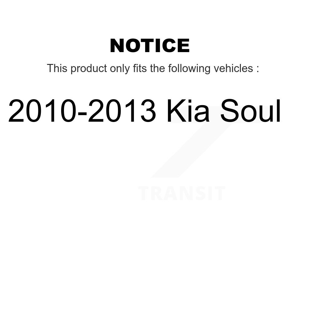 Rear Disc Brake Caliper Rotors And Ceramic Pads Kit For 2010-2013 Kia Soul KC8-100500C - Image 2