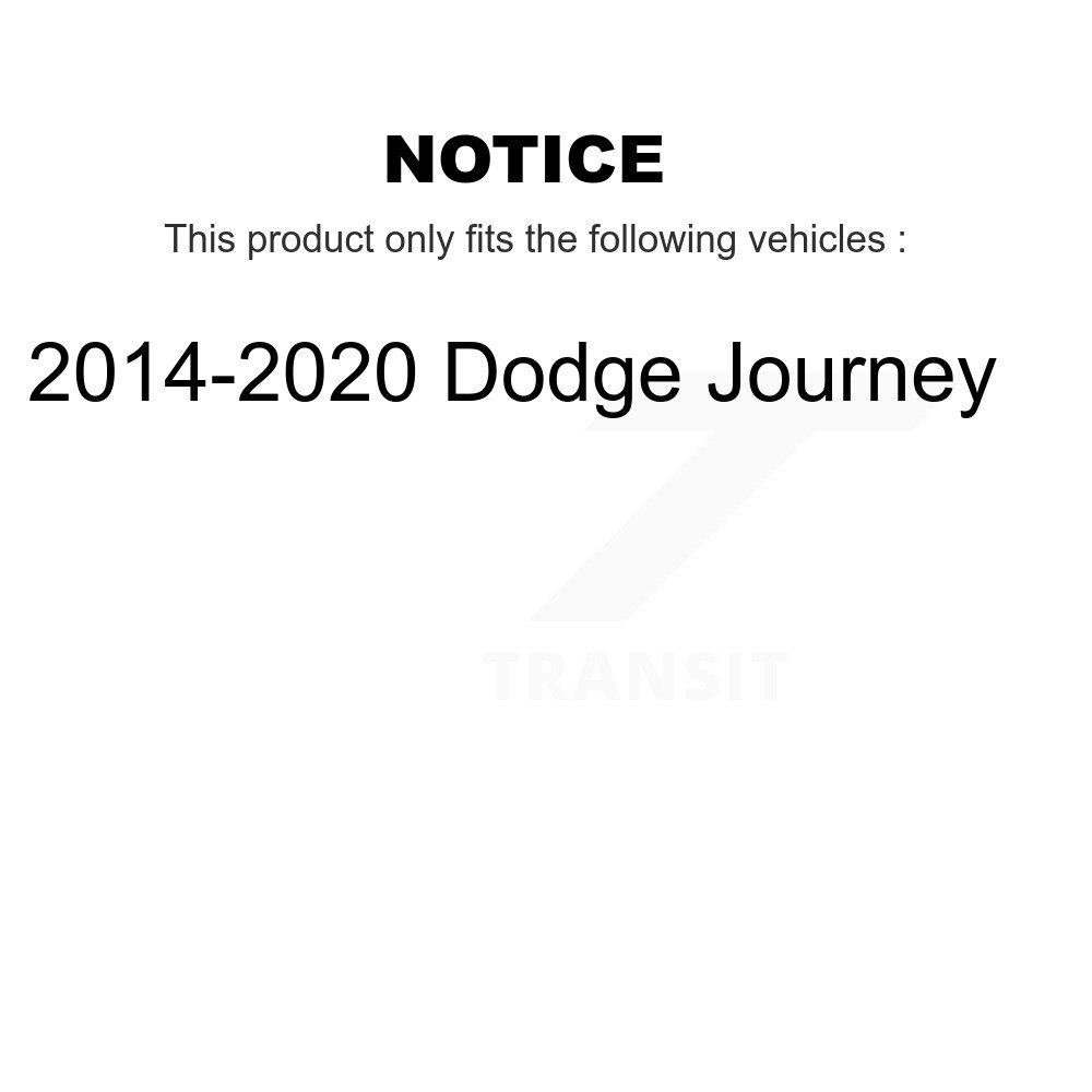 Rear Disc Brake Caliper Rotors And Ceramic Pads Kit For 2014-2020 Dodge Journey KC8-100548C - Image 2