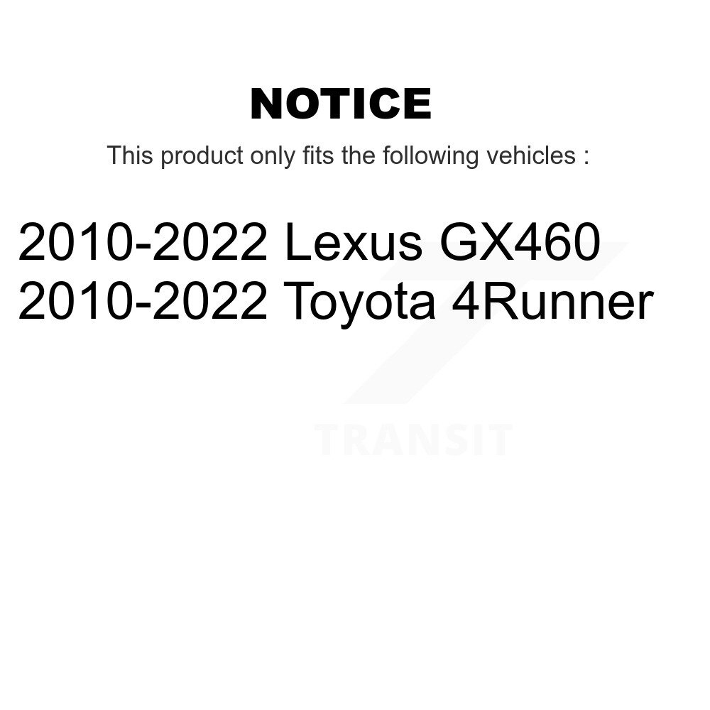 Rear Disc Brake Caliper Rotor & Ceramic Pad Kit For 2010-2022 Toyota 4Runner Lexus GX460 KC8-100683C - Image 2