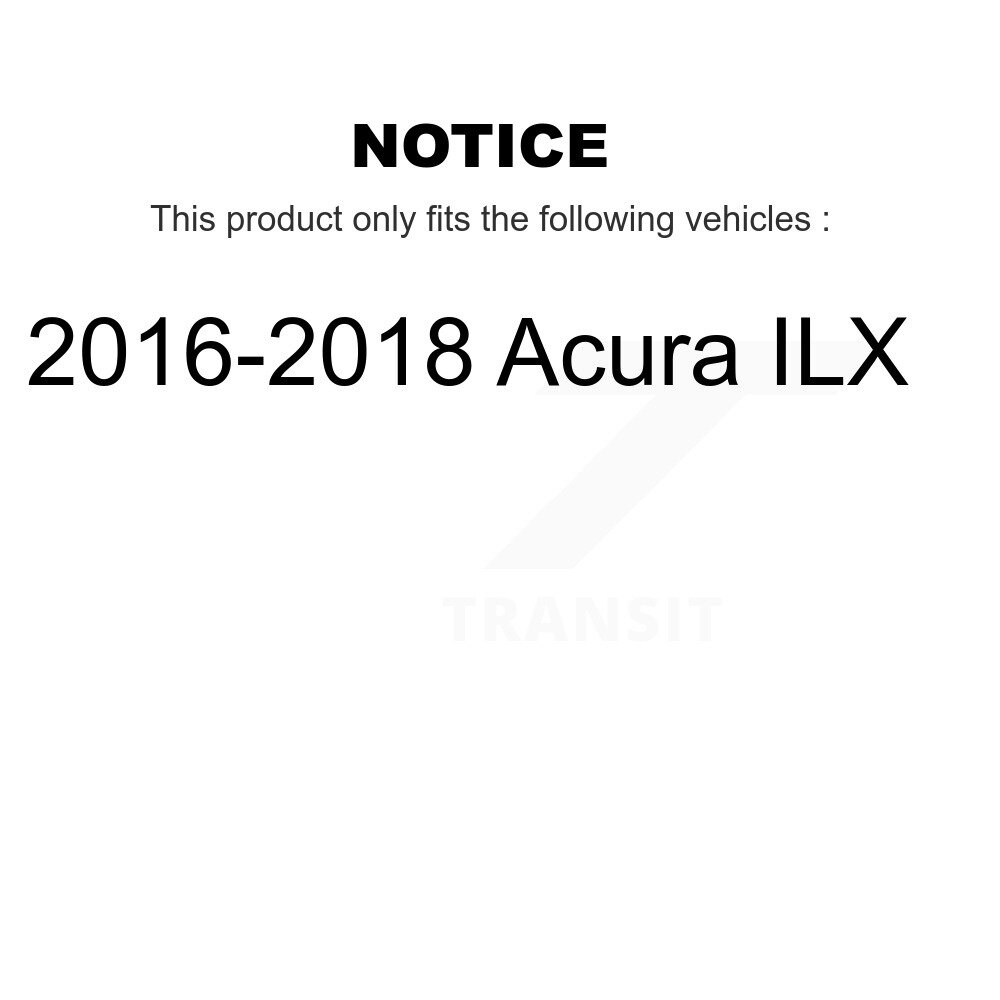 Rear Disc Brake Caliper Rotors And Ceramic Pads Kit For 2016-2018 Acura ILX KC8-100687C - Image 2
