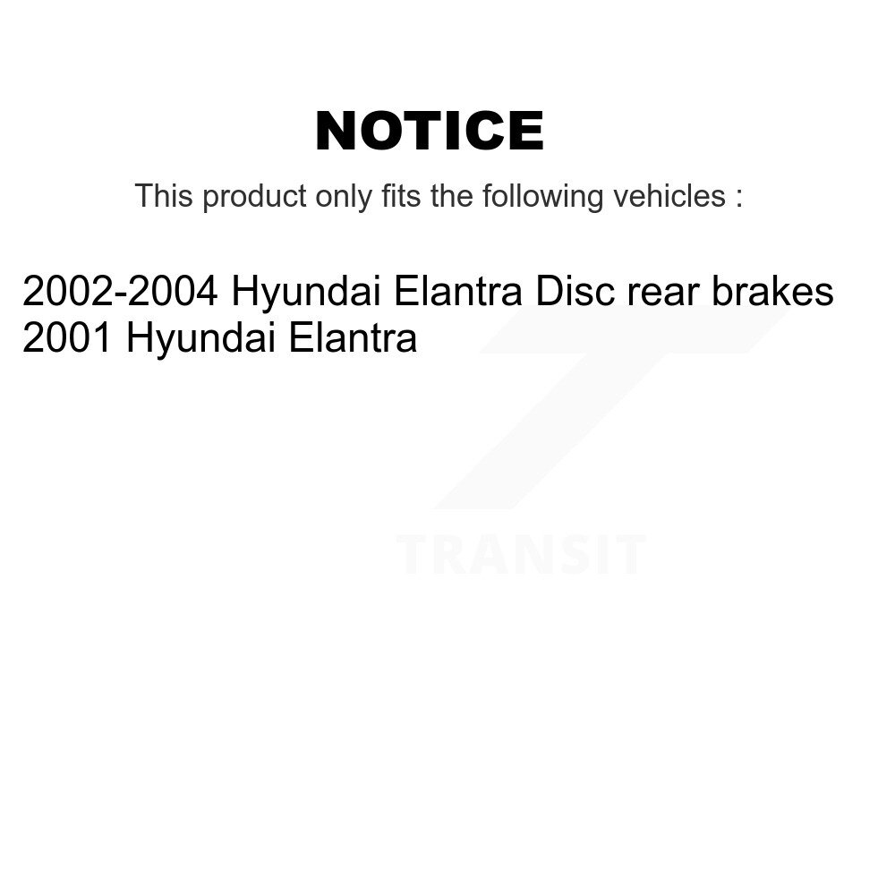 Rear Disc Brake Caliper Rotors And Ceramic Pads Kit For Hyundai Elantra KC8-100709C - Image 2