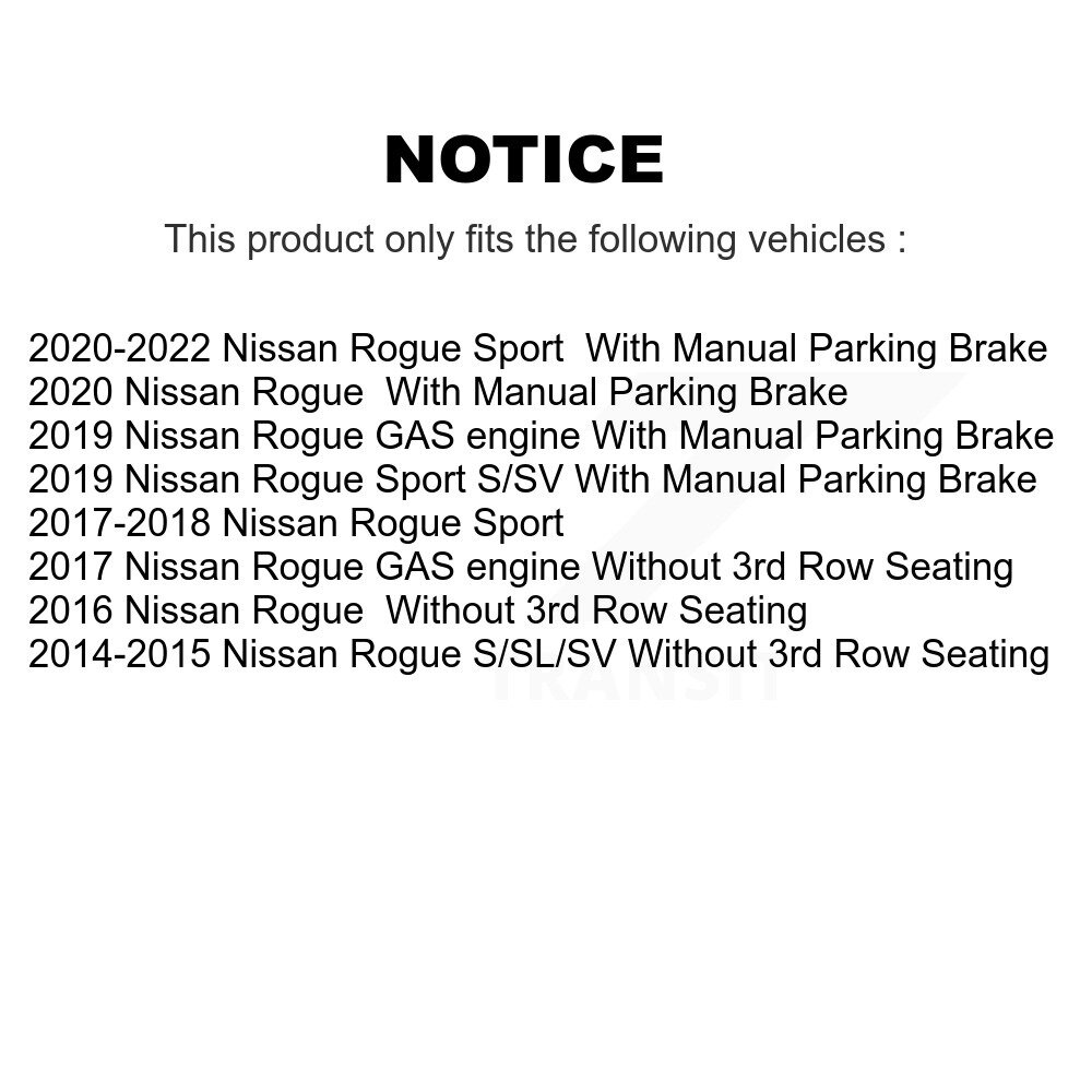 Front Rear Disc Brake Caliper Rotors And Ceramic Pads Kit (10Pc) For Nissan Rogue Sport KC8-101135C - Image 2