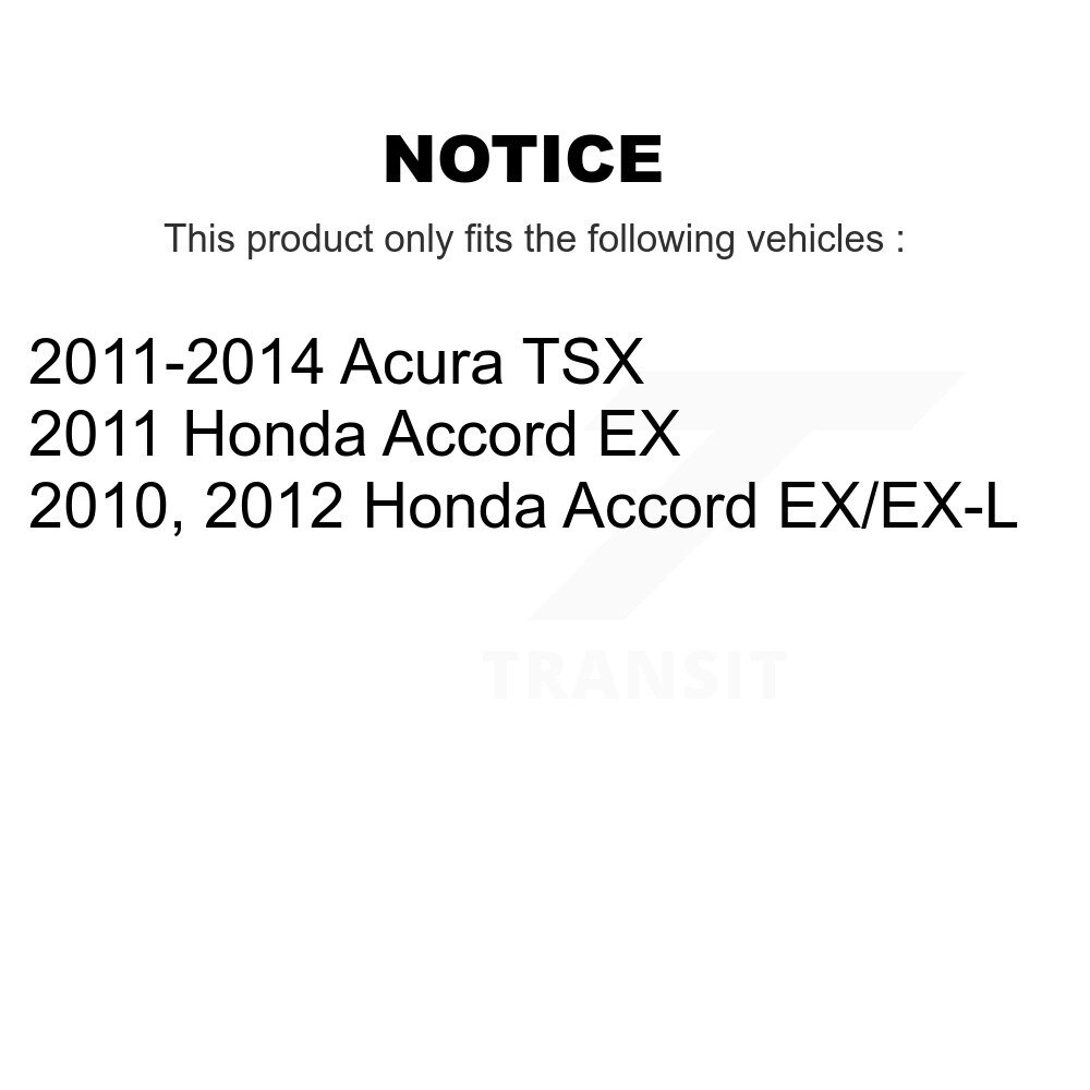 Front Rear Disc Brake Caliper Rotors & Ceramic Pad Kit (10Pc) For Honda Accord Acura TSX KC8-101167C - Image 2