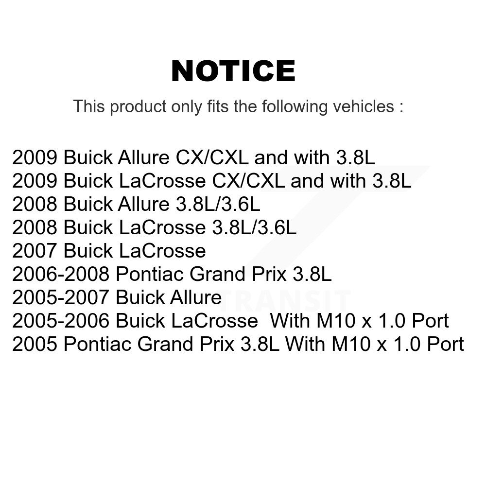 Front Rear Brake Caliper Rotor & Ceramic Pad Kit (10Pc) For Buick LaCrosse Pontiac Grand KC8-101212C - Image 2