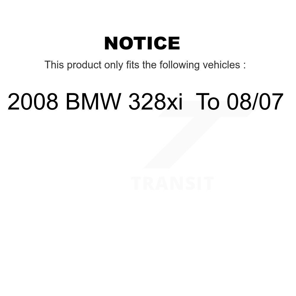 Front Rear Disc Brake Caliper Rotor & Ceramic Pad Kit (10Pc) For 2008 BMW 328xi To 08 07 KC8-101295C - Image 2