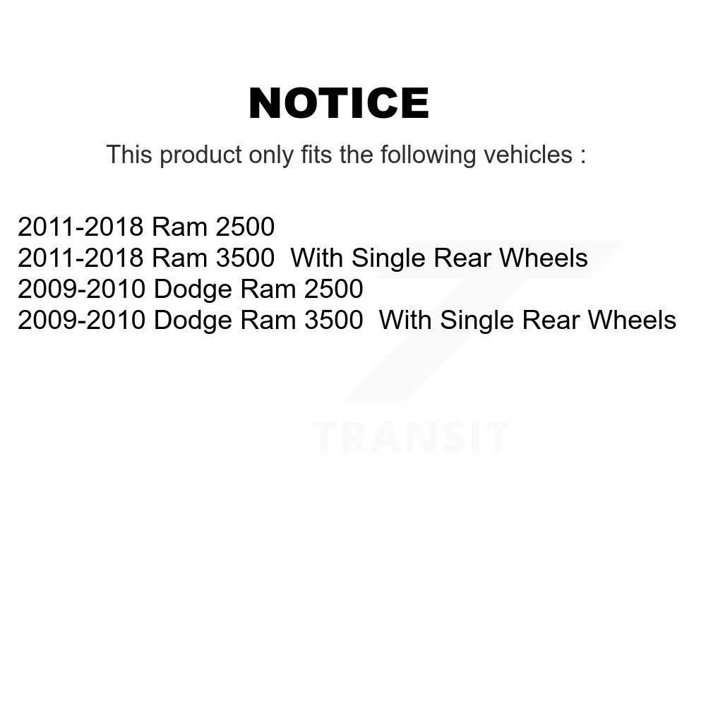 Front Rear Disc Brake Caliper Rotors And Ceramic Pads Kit (10Pc) For Ram 3500 2500 Dodge KC8-101305C - Image 2