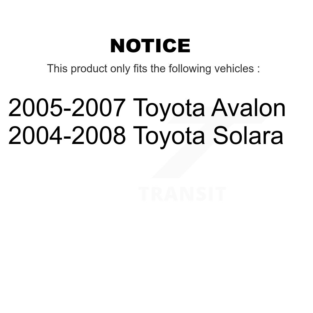 Front Rear Disc Brake Caliper Rotors And Ceramic Pad Kit (10Pc) For Toyota Solara Avalon KC8-101307C - Image 2
