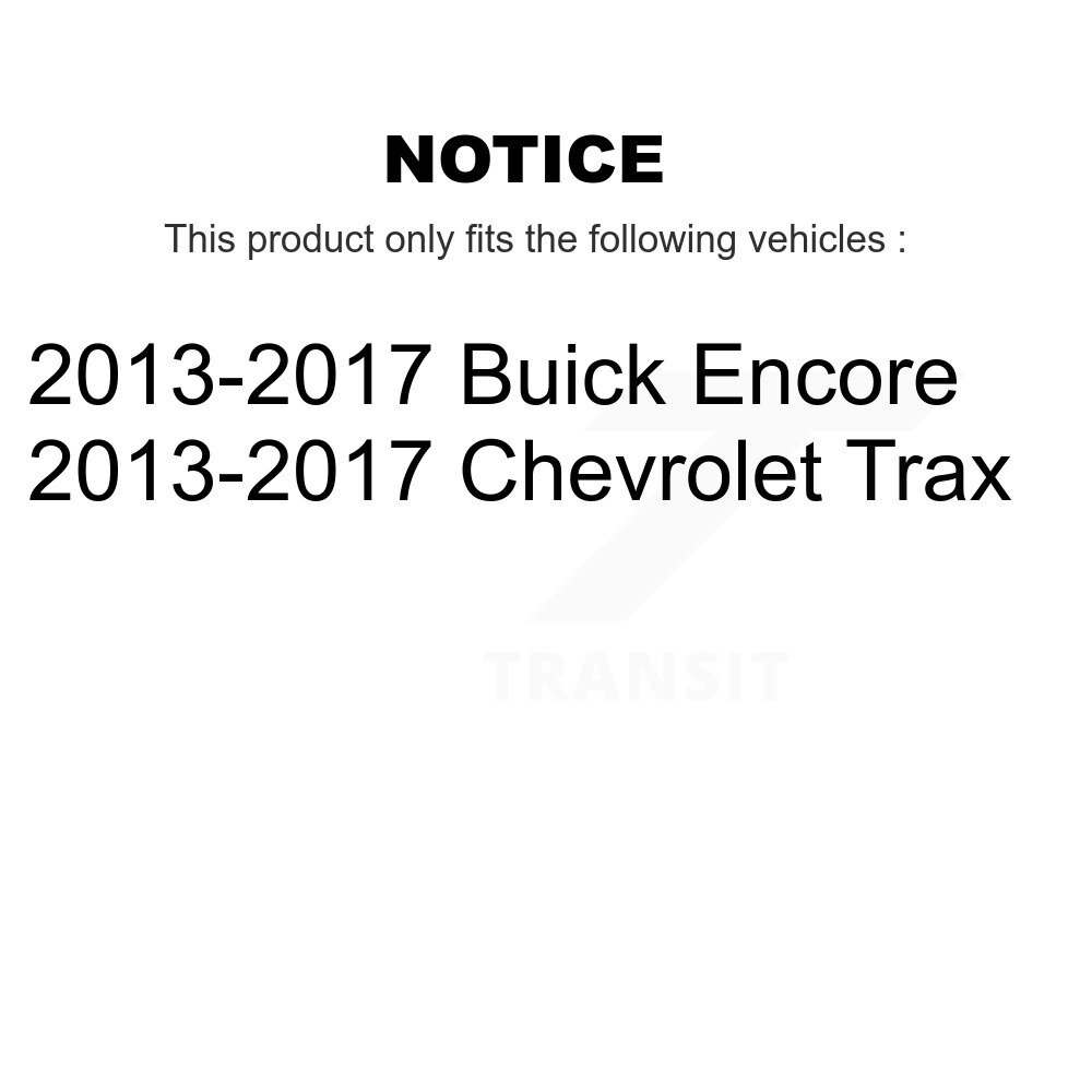 Front Rear Brake Caliper Rotors & Ceramic Pad Kit (10Pc) For Chevrolet Trax Buick Encore KC8-101352C - Image 2