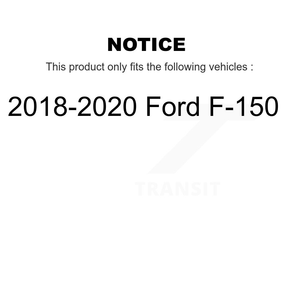 Front Disc Brake Caliper Rotors And Ceramic Pads Kit For 2018-2020 Ford F-150 KC8-101357C - Image 2