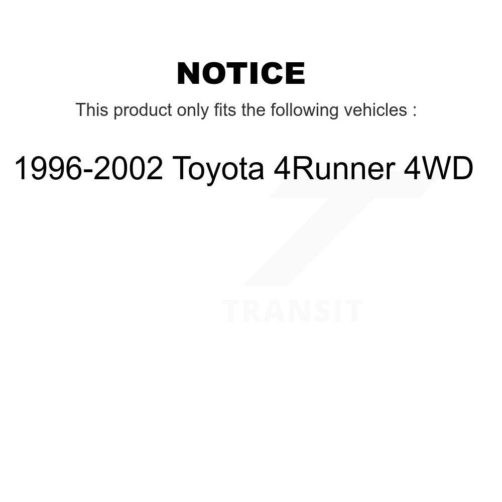 Front CV Axle Drive Shaft Complete Assembly Kit For 1996-2002 Toyota 4Runner 4WD KCV-100031 - Image 2