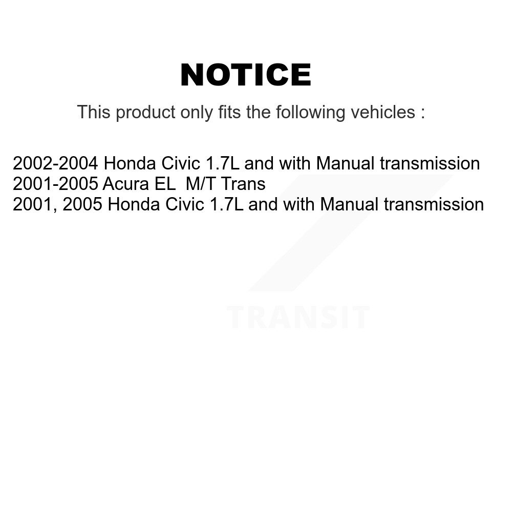 Front CV Axle Drive Shaft Complete Assembly Kit For Honda Civic Acura EL KCV-100038 - Image 2