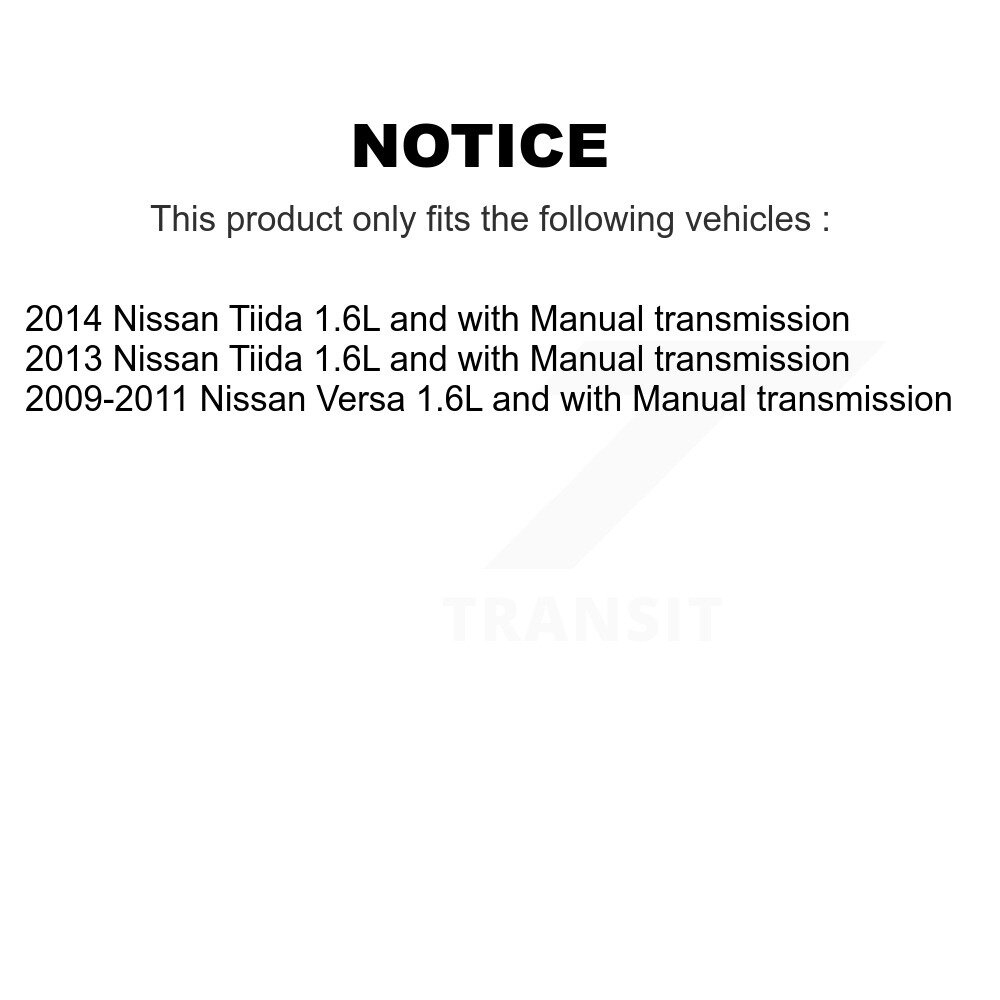 Front CV Axle Drive Shaft Kit For Nissan Versa Tiida 1.6L with Manual transmission KCV-100052 - Image 2