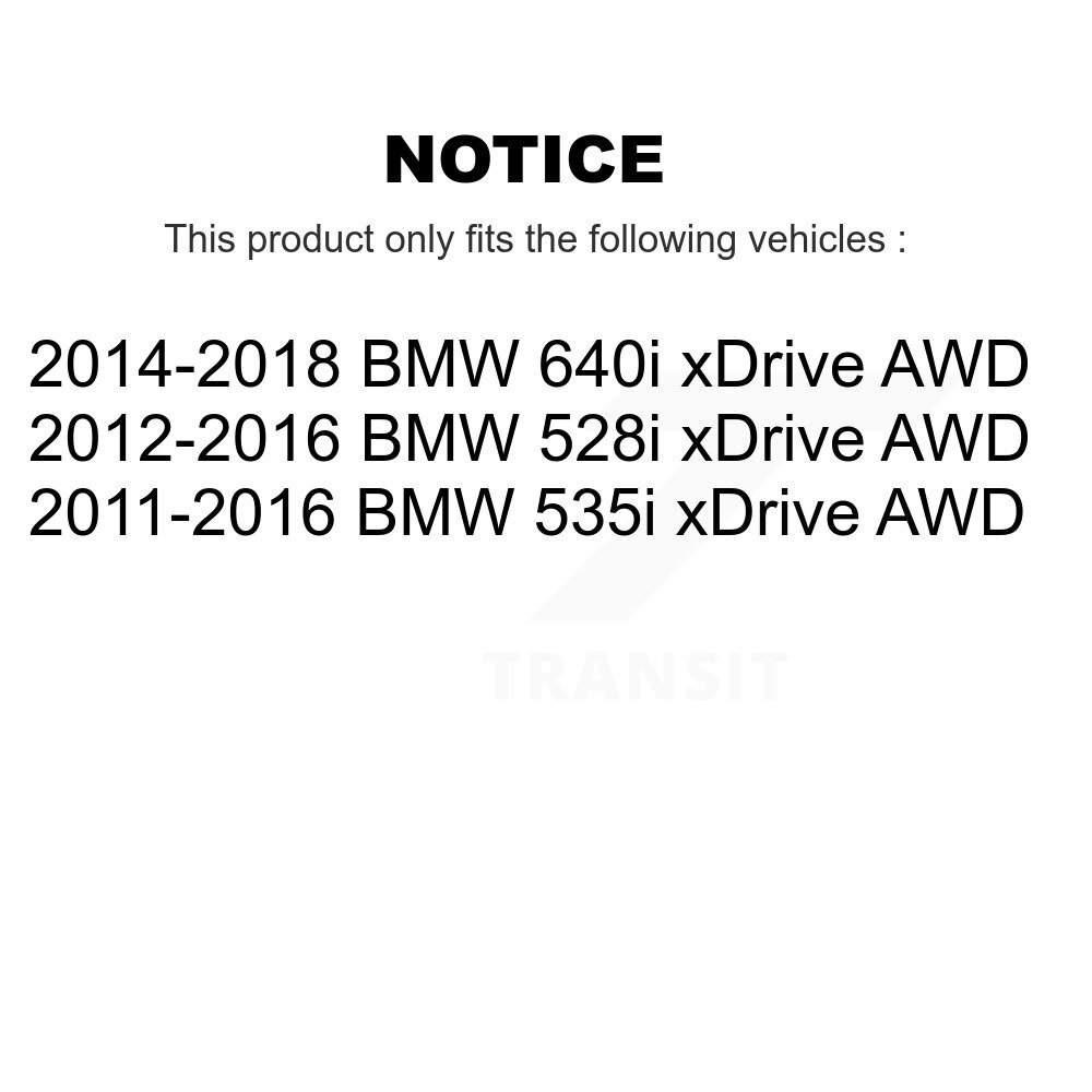 Front CV Axle Drive Shaft Assembly Kit For BMW 535i xDrive 528i 640i Gran Turismo KCV-100128 - Image 2