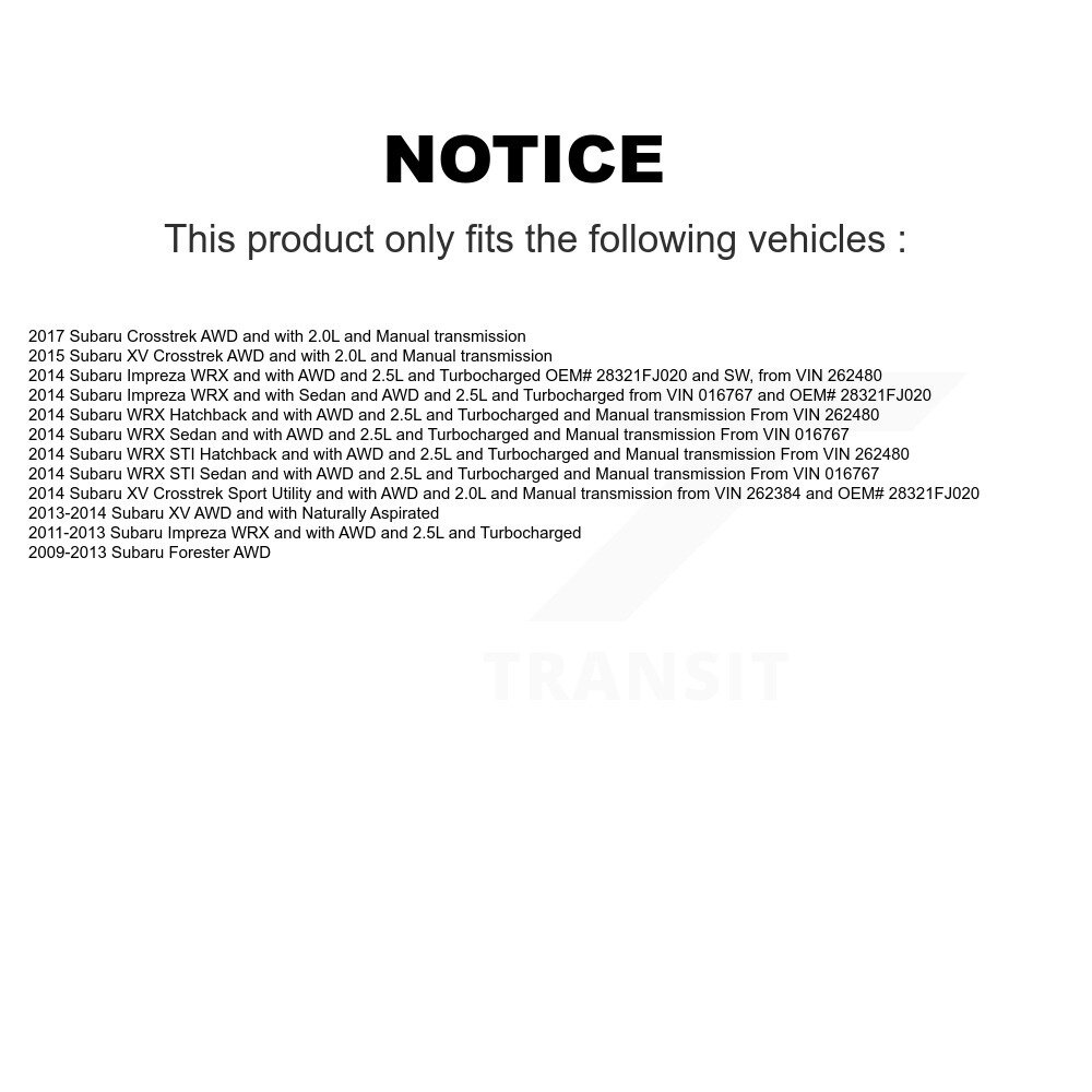 Front CV Axle Drive Shaft Assembly Kit For Subaru Forester Impreza XV Crosstrek WRX STI KCV-100132 - Image 2