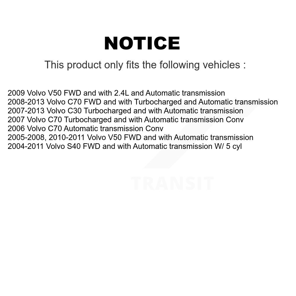 Front CV Axle Drive Shaft Complete Assembly Kit For Volvo S40 C30 V50 C70 KCV-100156 - Image 2