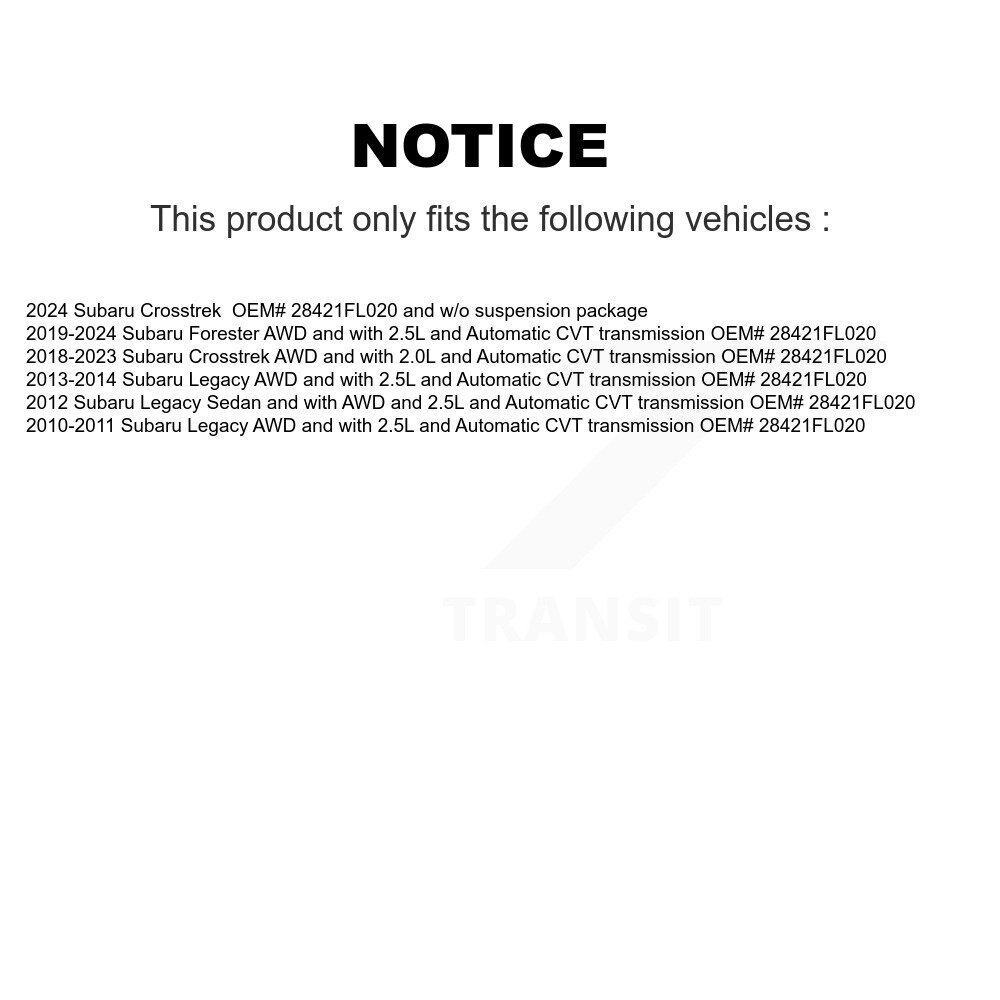 Rear CV Axle Drive Shaft Complete Assembly Kit For Subaru Crosstrek Forester Legacy KCV-100170 - Image 2
