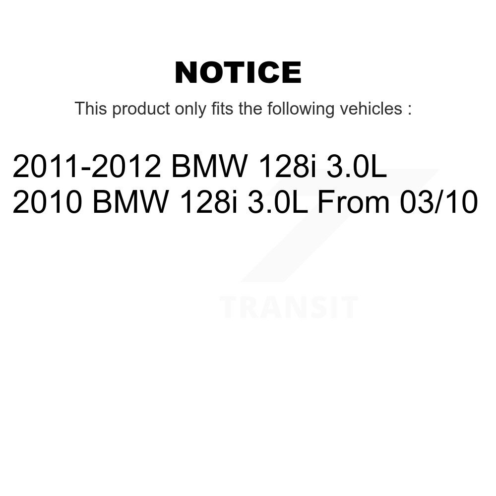 Front Rear Ceramic Disc Brake Pads And Wear Sensors Kit For BMW 128i 3.0L KCW-100068 - Image 2